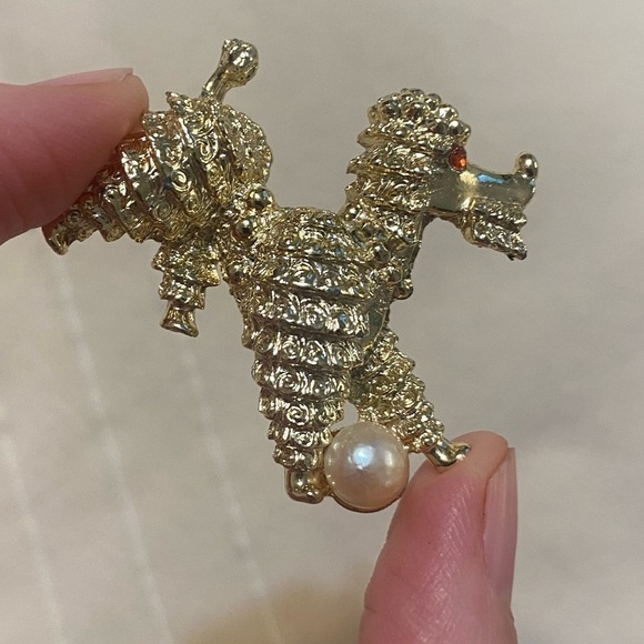 Vintage French Poodle Brooch - Pin - Picture 3 of 6